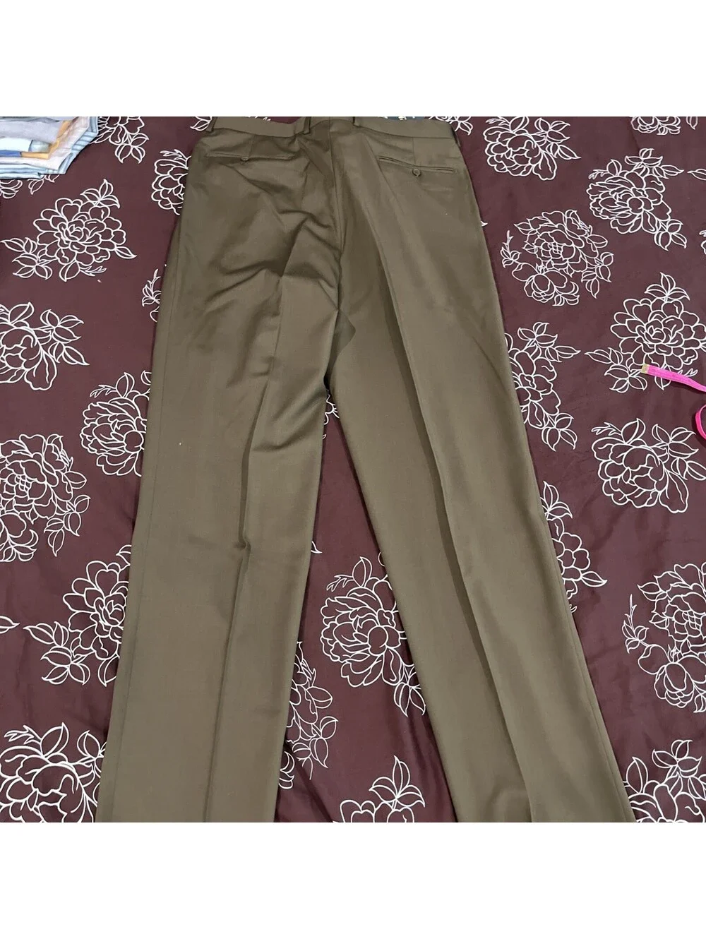 NWT PAZONI MENS DRESS PANTS TOBACCO BROWN WAIST 38 UNHEMMED MADE IN ITALY RP$195